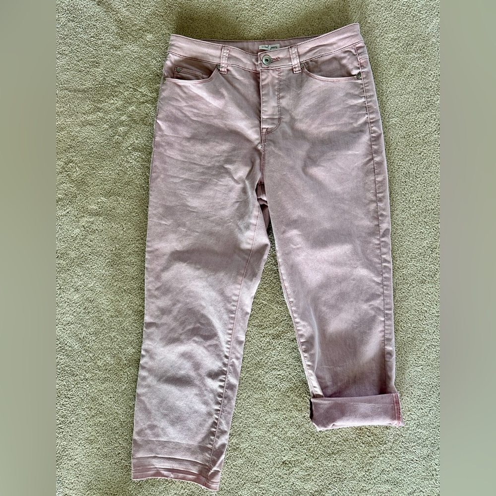 Tribal Women's Light Pink Ankle Jeans